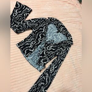 Black and White Forever 21 Groovy Top